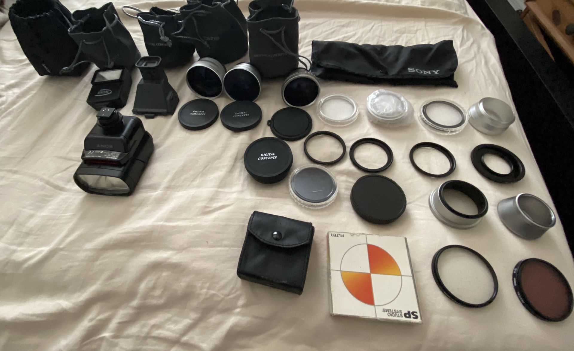 Various Sony photography accessories
