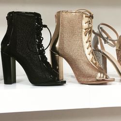 Mesh lace up boots