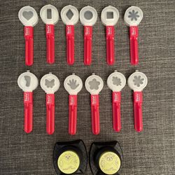 Twelve Sizzix Paddle Punches & Two Fiskars Punches