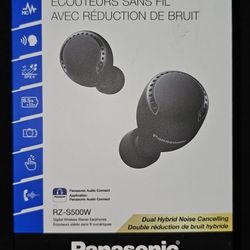 NEW! SEALED! Panasonic RZ-S500W Earbuds Earphones True Wireless Dual Hybrid Noise Canceling