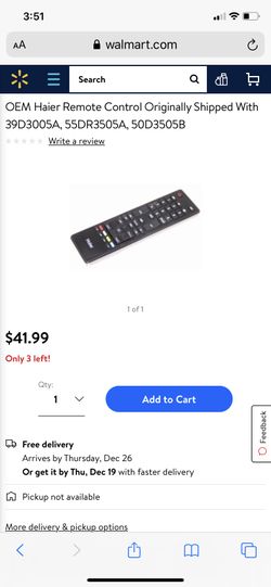 Haier Original TV remote control