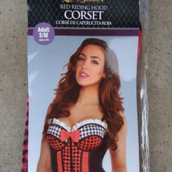 Storybook Costume Cosplay Red Riding Hood Corset size S/M