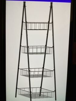 4-Tier Metal Wire Basket Stand Triangle Freestanding  Storage Rack