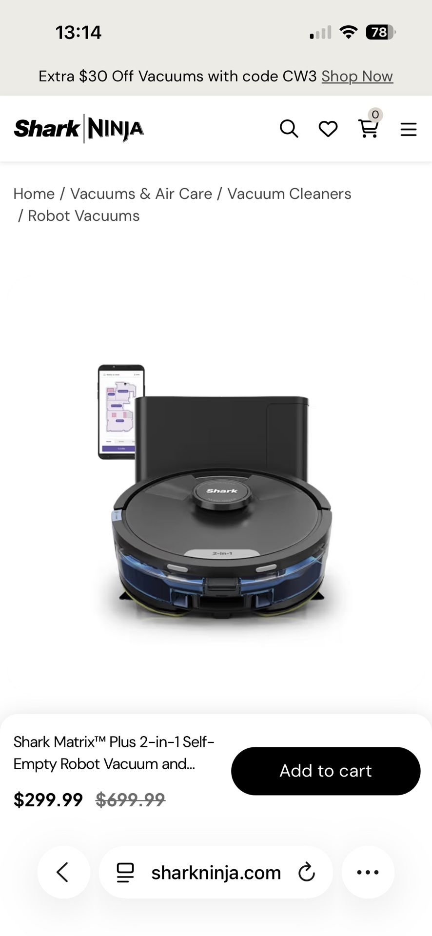 Shark Matrix Plus 2-in-1 Robot Vacuum - BRAND NEW