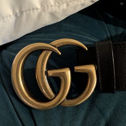 Gucci Belt -Golden Buckle Calfskin Leather 