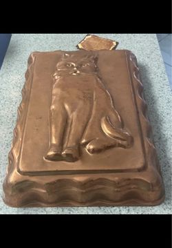 Vintage  Cat Copper Wall fixture or Baking dish
