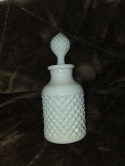 WESTMORELAND MILKGLASS HOBNAIL PARFUME BOTTLE