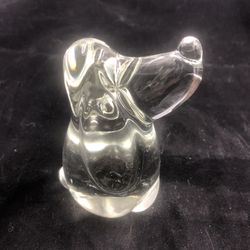 Hound dog crystal paperweight/figurine