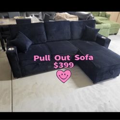 New Black Sectional 