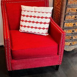 Accent Chair – Red Track Arm Armchair