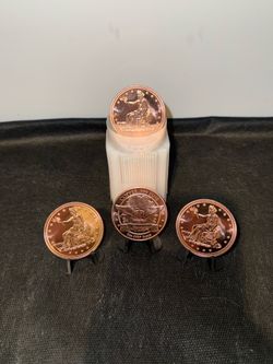 1 oz.999 Fine Copper Seated Liberty Rounds