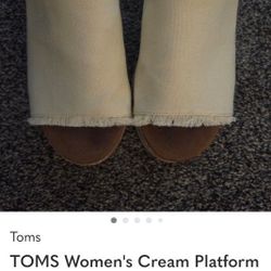 TOMS Women's Cream Platform Mules