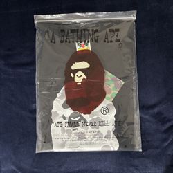 black and white bape shirt