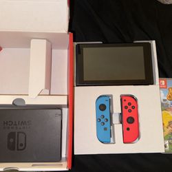 Nintendo Switch, 4 Controllers, Animal Crossing