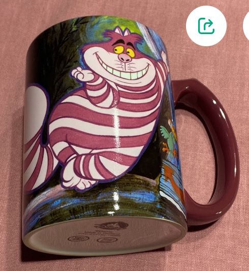 Cheshire Cat Mug Disney $10