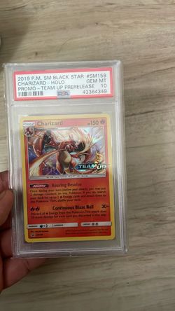 Psa 10 prerelease charizard team up stamp