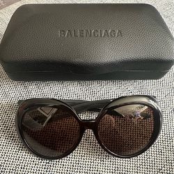 BALENCIAGA BB0024 Havana Black Brown Sunglasses NEW With Case