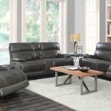 Brand New 2 Piece Graphite Power Reclining Sofa and Love Seat