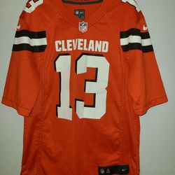 Nike NFL Dawg Pound Cleveland #13 Beckham Jr Short Sleeve Orange Jersey Size Medium 