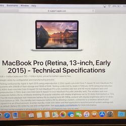 MacBook Pro Retina 13in    i7 16gb DDR3 