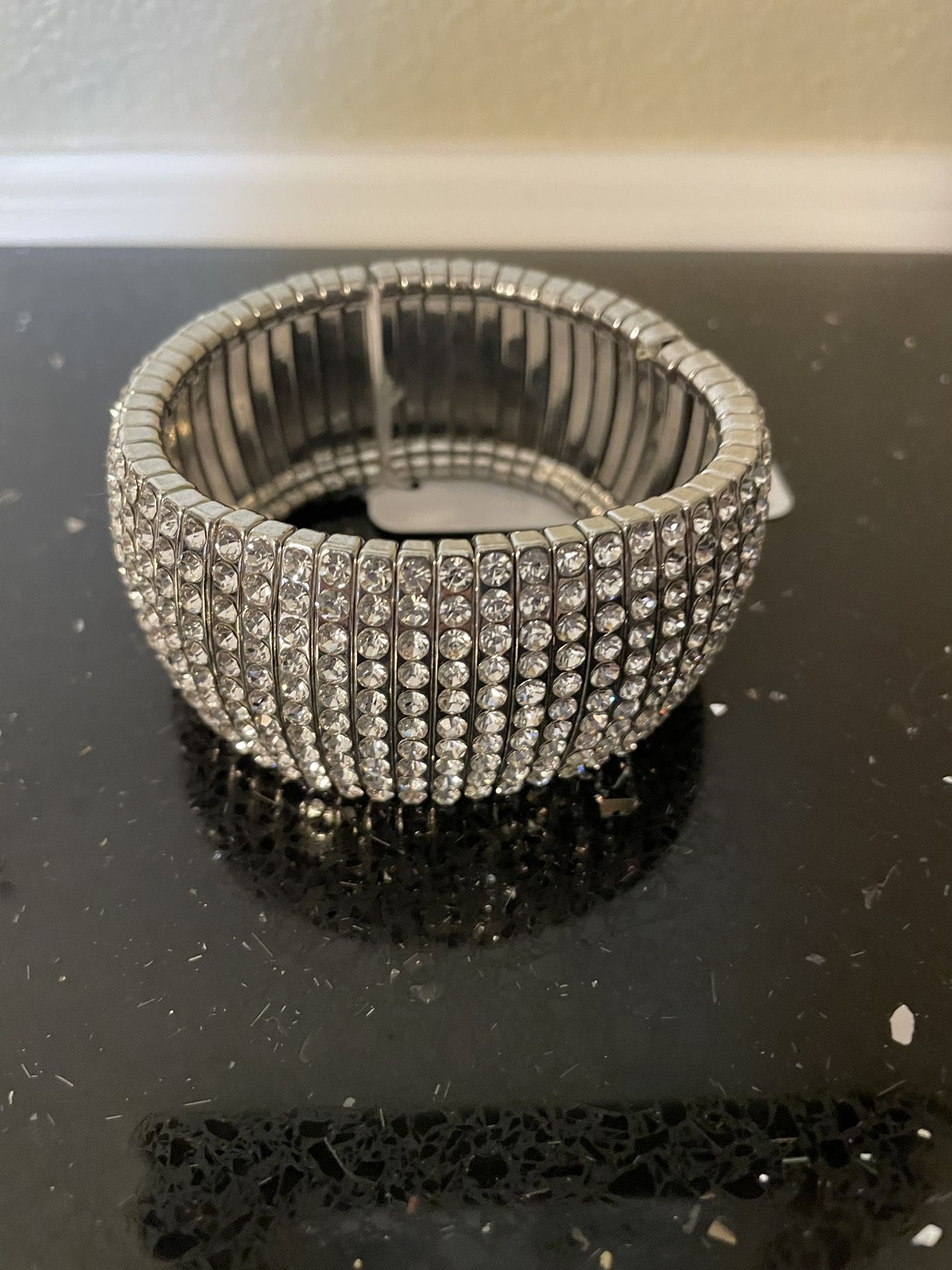 One Wink Multi Layered Crystal Stretch Bracelet 