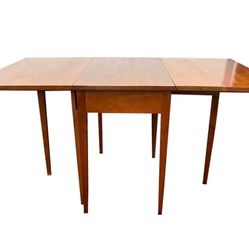 Vintage Federal style solid cherry gate six leg drop leaf dining table/large breakfast table and banquet table