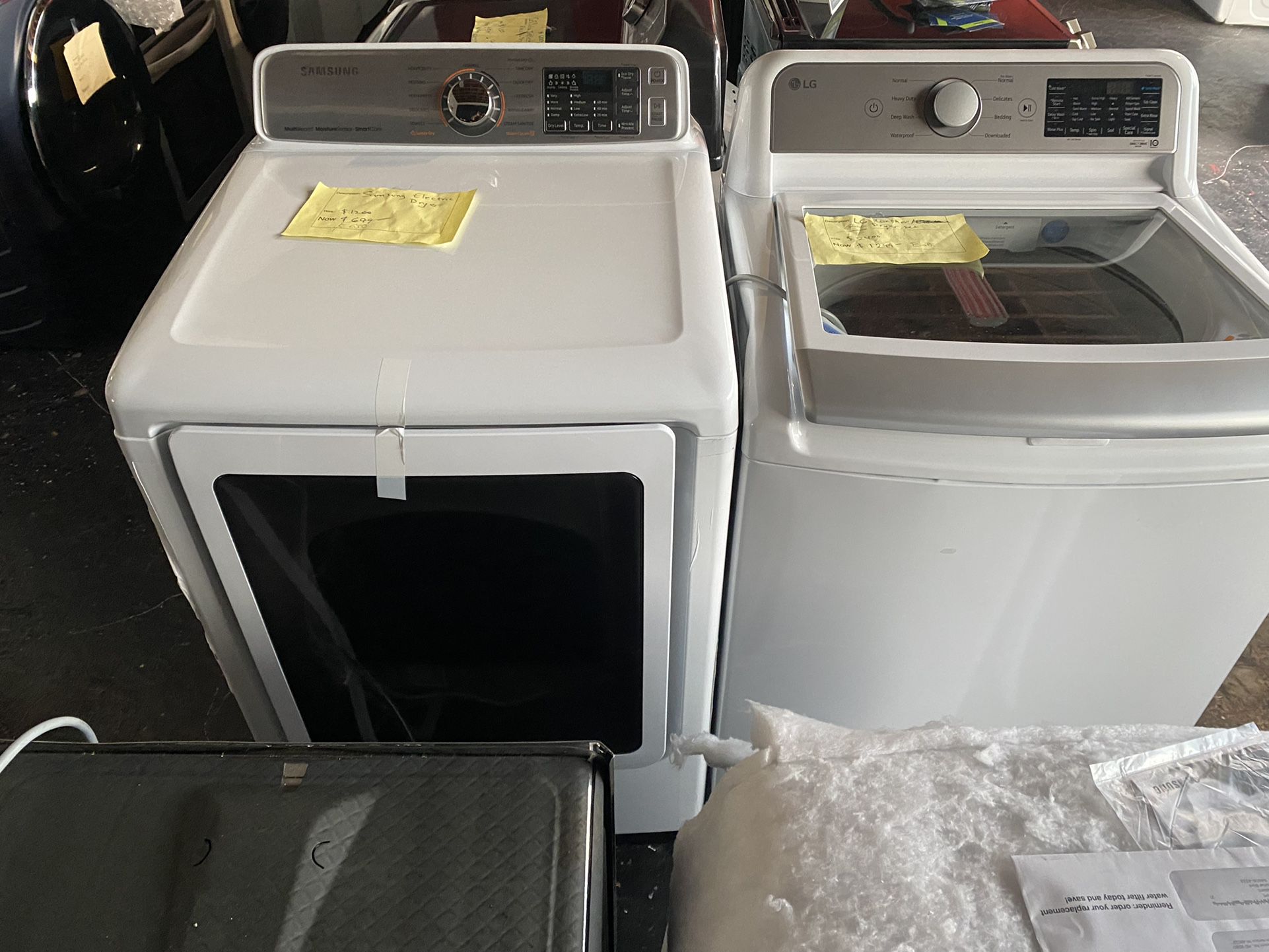 New LG Washer And Samsung Electric Dryer 