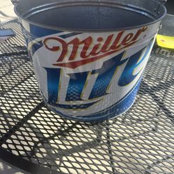 Metal Miller Lite Bucket $12