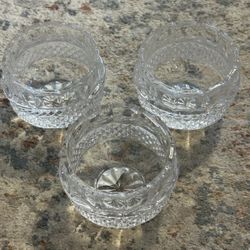 "Empress" Shannon by Godinger Set Of 3 - 24% Lead Crystal Votive Candle Holders