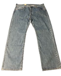 Levi's Men's Blue Medium Wash Denim Jeans Straight Regular Fit Mid Rise 5-Pocket