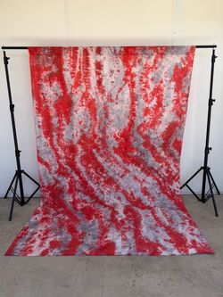 6x9 ft Red & Gray Abstract Backdrop Dyed Background Photography Backdrop Cotton Muslin