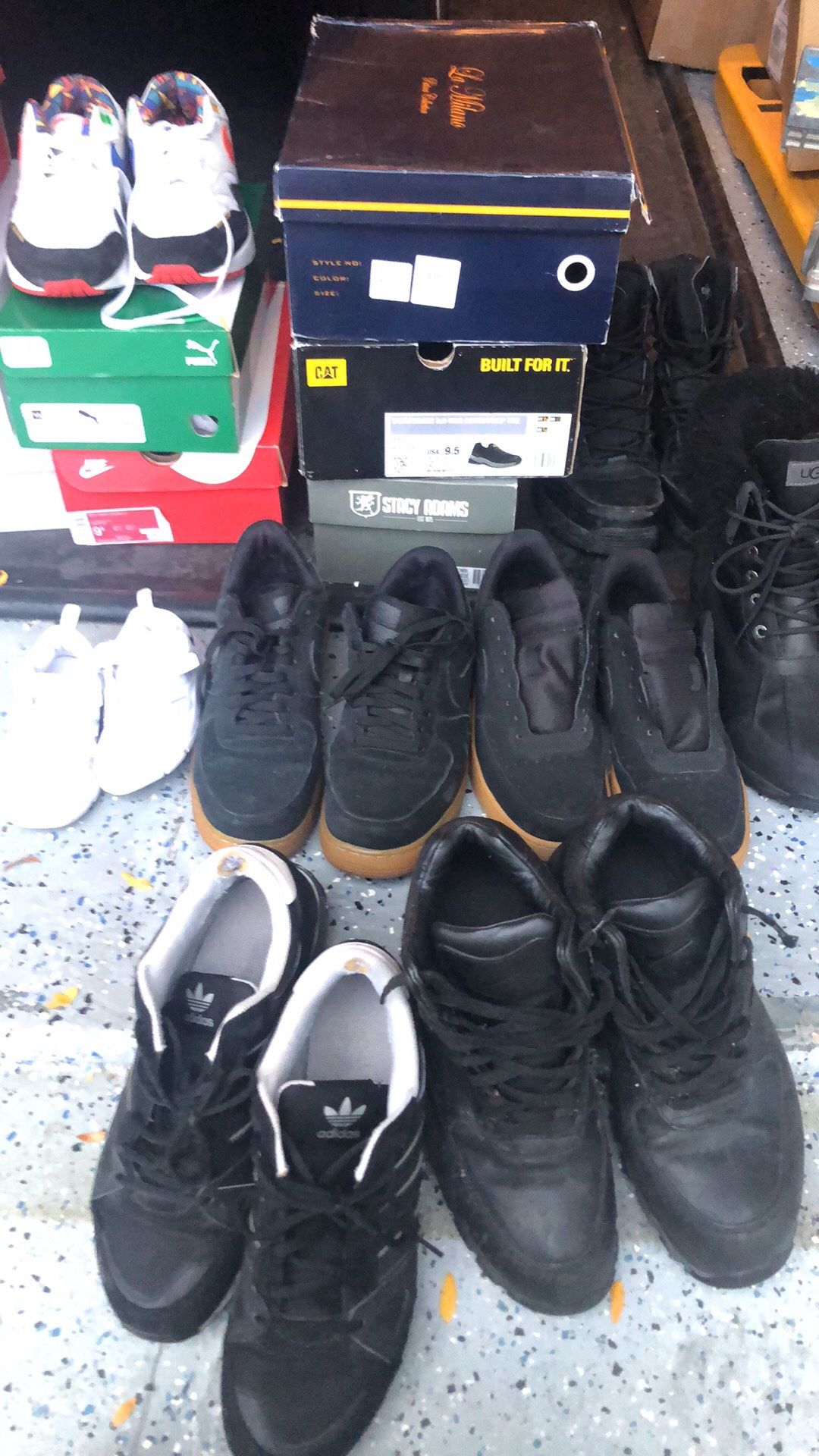 15 pairs of shoes puma nike air max court vision