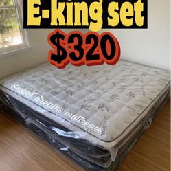 E King Size Pillow Top Mattress Set โผ๏ธโผ๏ธ