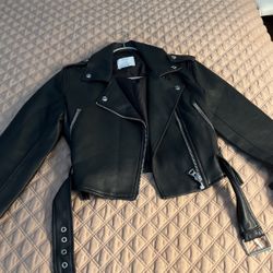 Vegan Leather Moto Jacket 