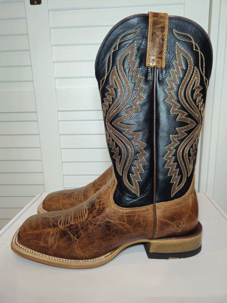 Ariat Baxter Western Boots Broad Square Toe Dark Tan 10061237 Men's ...