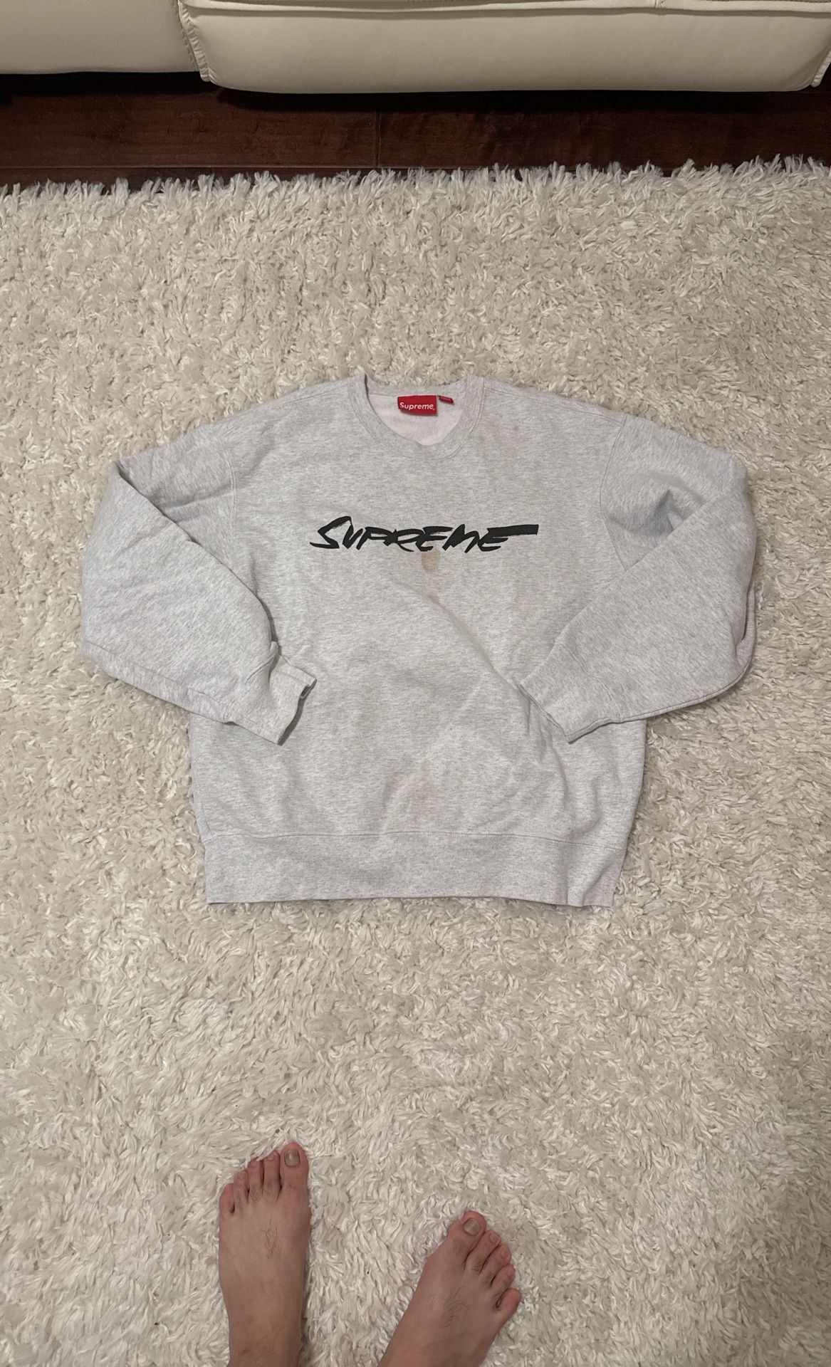 Supreme Sweatshirt Size M (coffee stains ) Used