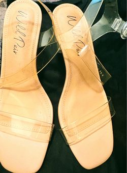 Clear Strap Heeled Sandals