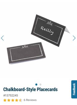 Black Placecards - 50 Count