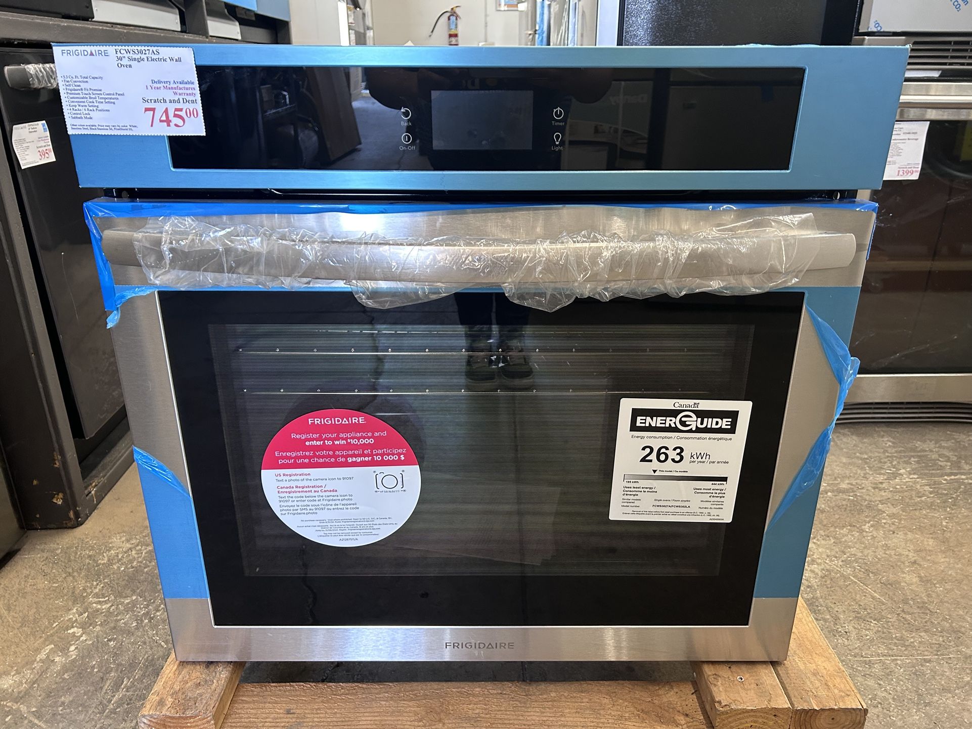 New Frigidaire 30” Single Electric Wall Oven