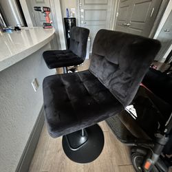 Black Stools Pair