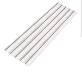 MECCANIXITY DIN Rail Slotted Aluminum Mounting Guide 500mm Long 35mm Wide 7.5mm High Silver Tone Pack of 5