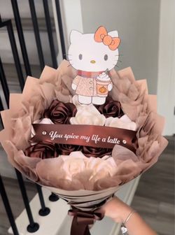 Hello Kitty Fall Theme Faux Rose Bouquet