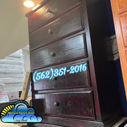 Five drawer dresser cherry pinewood cómoda cajonera de pino