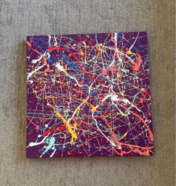 Abstract Splatter Paint Canvas Art