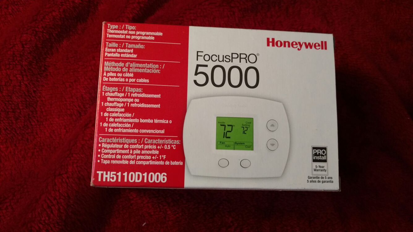 Focus Pro 5000 Honeywell Thermostat