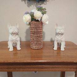 Pair Resin French Bulldogs