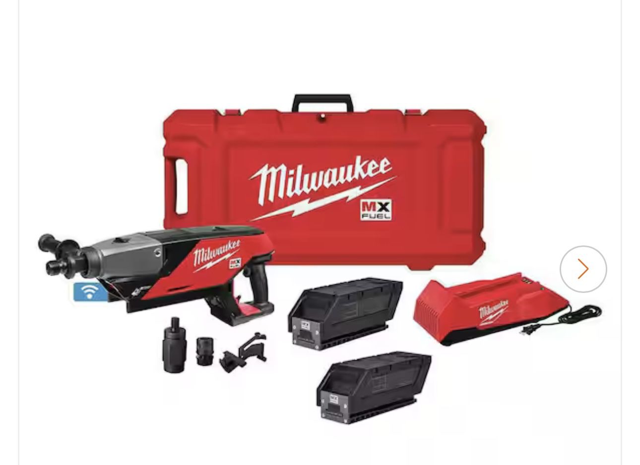 Milwaukee MX FUEL Lithium-lon Cordless Handheld Core Drill Kit with 2 Batteries and Charger