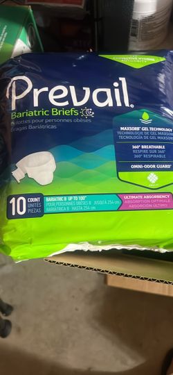 NEW & SEALED Prevail Bariatric B Briefs – PV-094 – 10 Count – $15