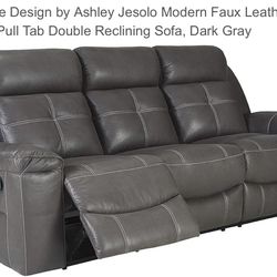 Like new - Jesolo Couch Manual Recline - Dark Grey