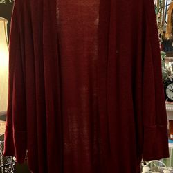 Ladies Large Popular 21 Maroon & Black Cardigan 